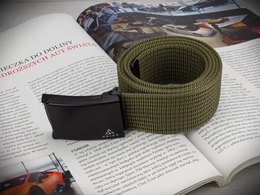 Zelený khaki pás pánske džínsy šírka 4 cm