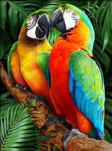 Diamantové vyšívanie PARROTS Diamantový obraz MOSAIC 5D diamantový rezací papier