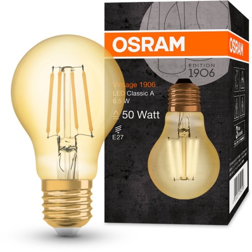 E27 LED žiarovka DEKORATÍVNA 6,5W 2400K OSRAM VINTAGE