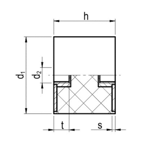 Vibroizolátor Typ C 40X35 M10