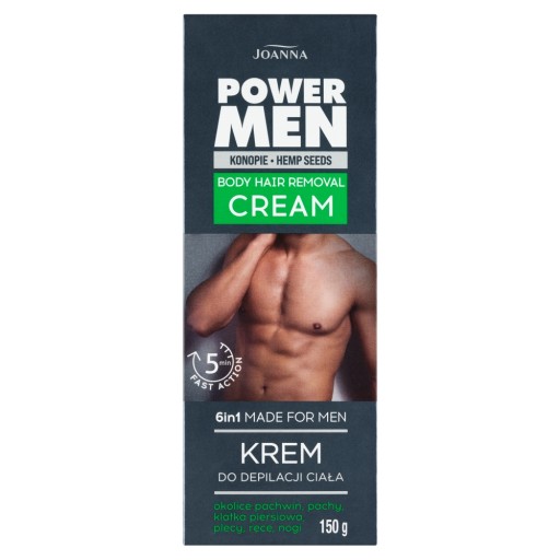 JOANNA Power Men telový depilačný krém pre mužov 150g