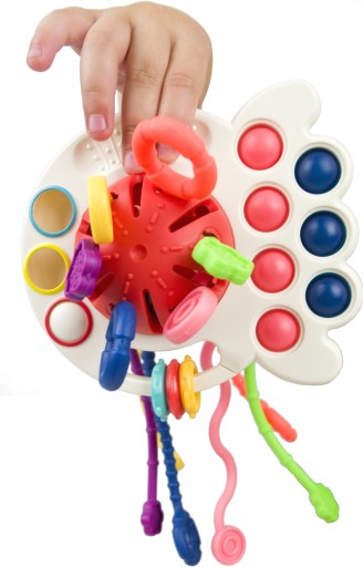 MONTESSORI KRAB SENSORY HRAČKA NA ZÁZNAMKY PRE DOJČATÁ 4V1