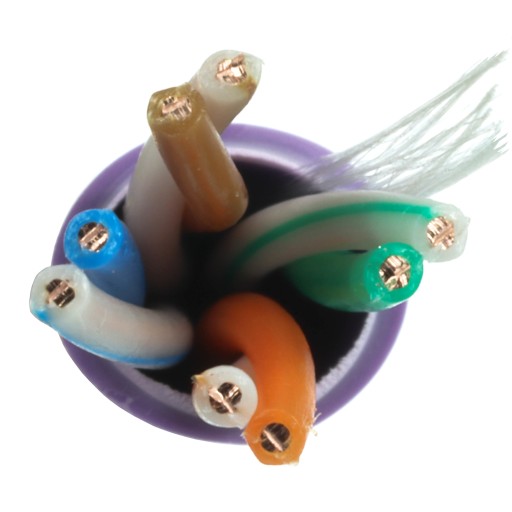 Krútený pár Ethernet kábel, kat. 5e U/UTP LSZH, 1 m drôt. Molex