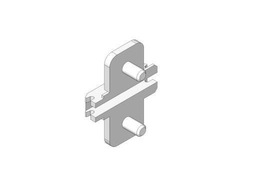 CLIP vedenie, 0 mm, oceľ, EURO skrutky, nastaviteľné