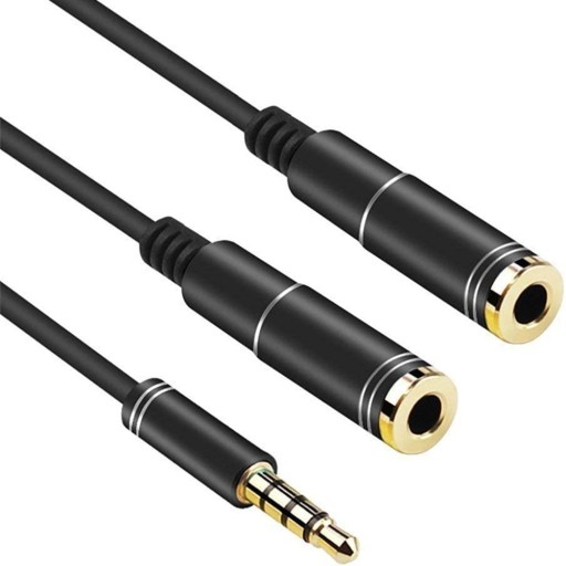 MINI KONEKTOR 3,5MM KÁBLA NA ROZDELENIE AUDIO SIGNÁLU pre SLÚCHADLÁ