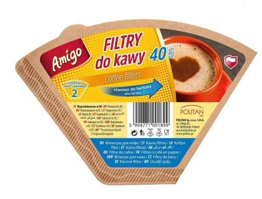 Politan Amigo Kávové filtre č. 2 40 ks Sklad