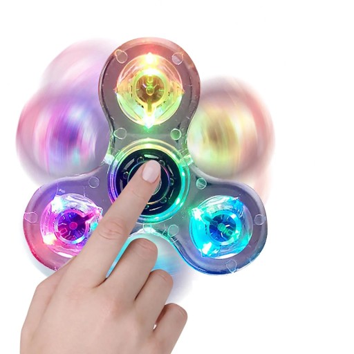 FIDGET SPINNER SVIETIACA LED TRANSPARENTNÁ FAREBNÁ PRÉMIOVÁ HRA PRE DETI