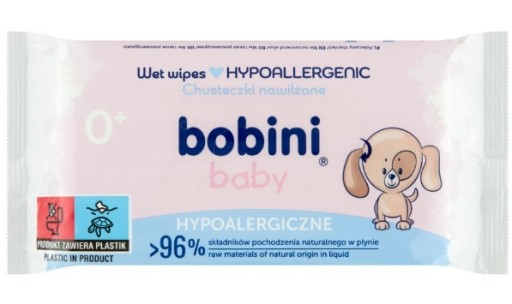 Bobini, Vlhčené obrúsky, 60 kusov