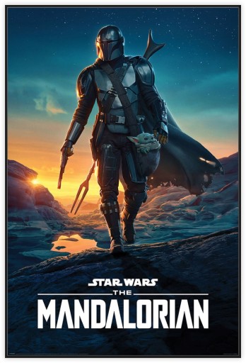 MANDALORIAN Hviezdne vojny plagát plagáty 61x91,5 cm