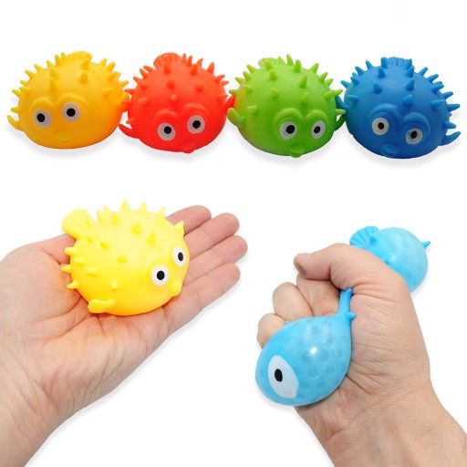 GLIOTEK GEL FISH Pufffish ANTISTRESOVÝ SENZORY SQUISH PRANK JOKE