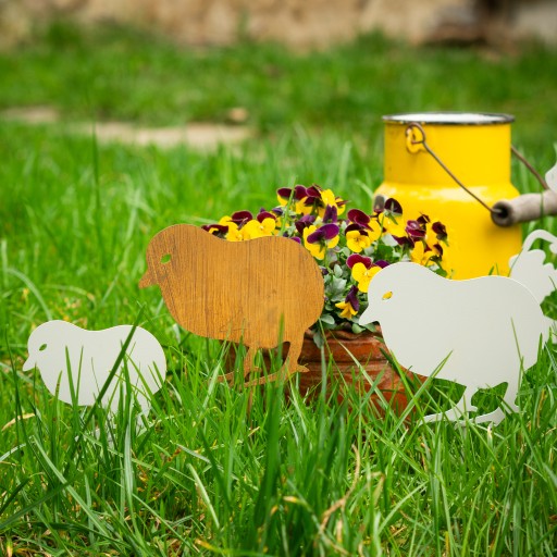 Chicks Veľkonočná dekorácia Záhradná dekorácia A-board Corten Effect 2 ks