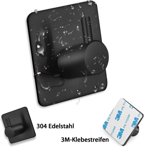 KÚPEĽŇOVÝ HÁK SAMOLEPIACI ČIERNY