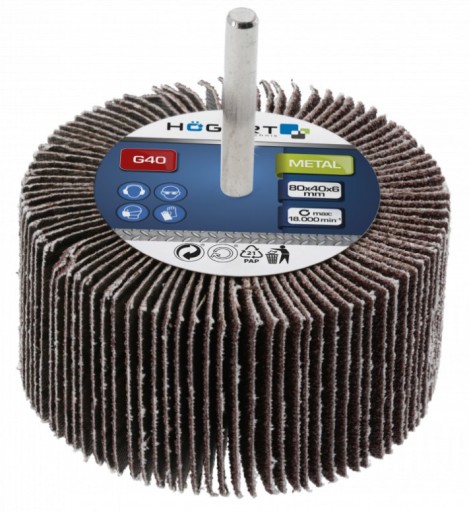 Namontované klapkové koleso 40x20x6 G80 Hoegert
