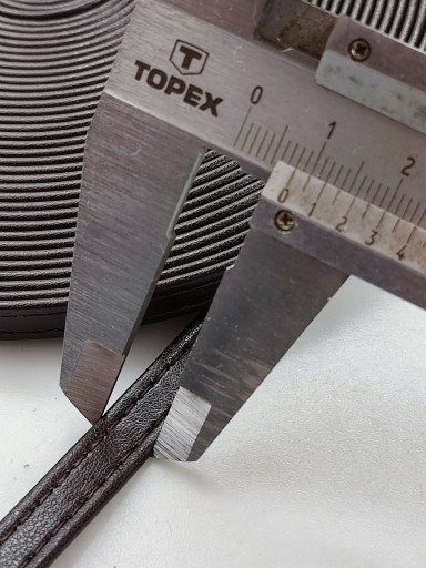 Eko kožený remienok na kabelku 8 mm / 100 cm tmavo hnedá