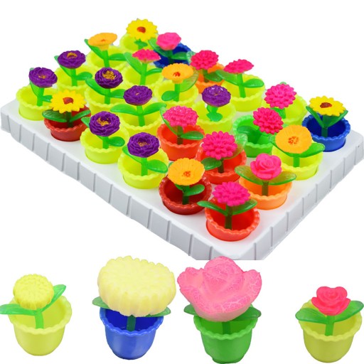 3x MAGICKÝ KVET PASTÚCI VO VODE KVETINÁČ SENSORY PLAY RASTLINA