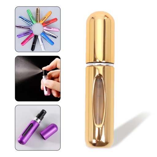 ATOMIZER PARFUME ATOMIZER Fľaštička s dávkovačom parfumov 5 ml zlatá