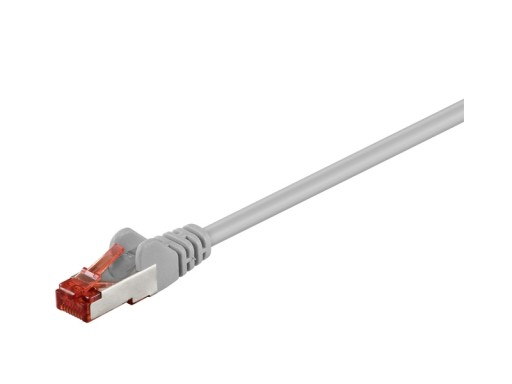Prepojovací kábel, CAT6 S/FTP, šedý 0,15m