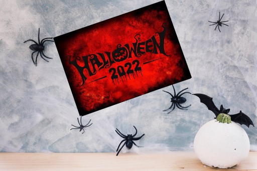 HALLOWEENSKÝ BANNER PLAGÁT Tmavý vzor