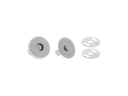 Magnetická spona 14mm na peňaženky, 10 kusov, STRIEBORNÁ