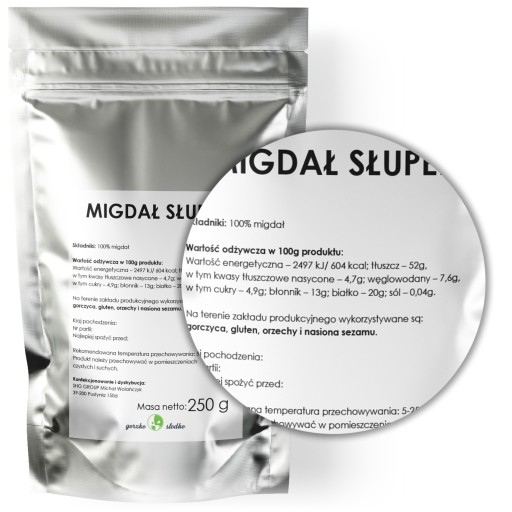 MANDLE, veľké, čerstvé, 250 g