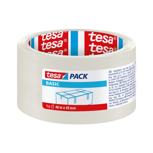 Tesa BASIC baliaca páska 40m: 45mm, bezfarebná