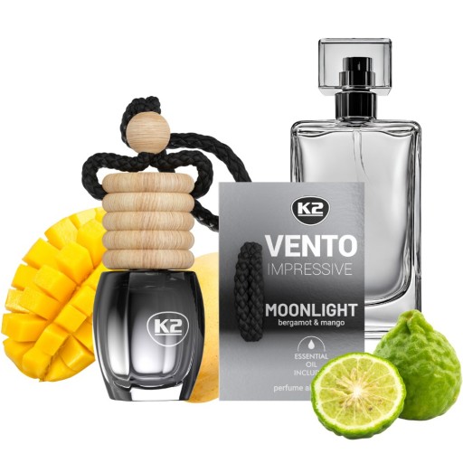 K2 VENTO IMPRESSIVE vôňa do auta, osviežovač vzduchu, flakón, prívesok MOONLIGHT