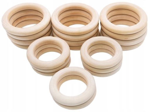 Drevený kruh pre MACRAME Tyč na záclony 20mm 10 ks