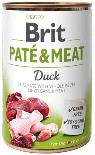 BRIT Pate&Meat Duck mokré krmivo pre psov s kačicou 400g BEZ OBRNÍ