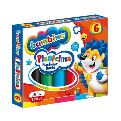 BAMBINO plastelína, 6 farieb, SOFT