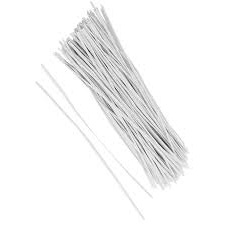 BIELY ZABRANNÝ DRÔT NA KÁBLE 20CM 100 KS