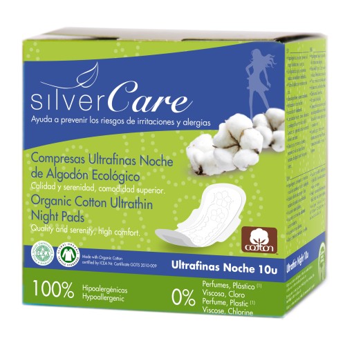 SilverCare Ekologické BIO nočné vložky 10 ks