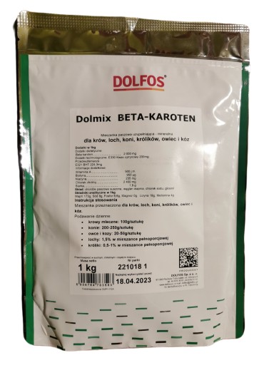 Dolmix BETA-KAROTÉN 1kg kone, kravy, prasnice, králiky