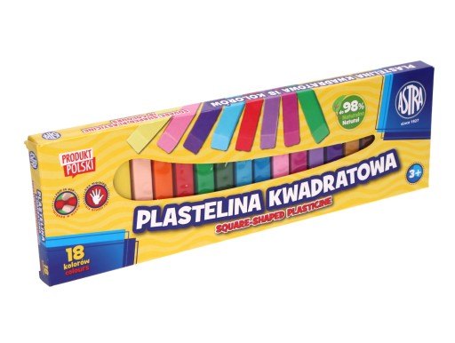 Plastelína ASTRA štvorec 18 farieb ORIGINÁL