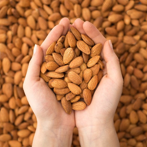 Čerstvé prírodné BIO KETO MANDLE Diet Large Whole 120g Certifikát