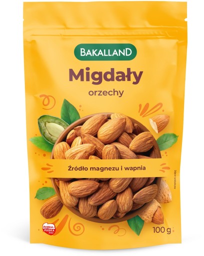 Bakalland celé orechy mandle 100g prírodné čerstvé veľké PRÉMIOVÁ KVALITA