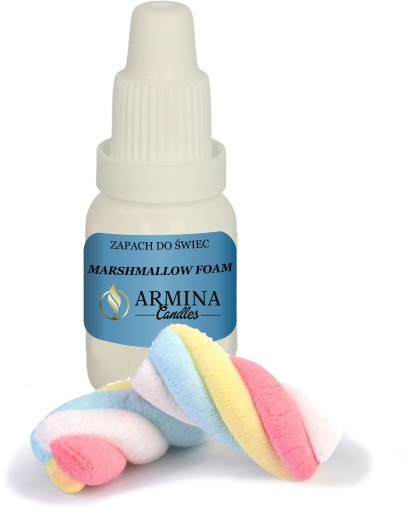 SVIEČKA S VÔŇOU PARAFÍNOVÝ VOSK KRBOVÝ OLEJ MARSHMALLOW PENA 10 ML