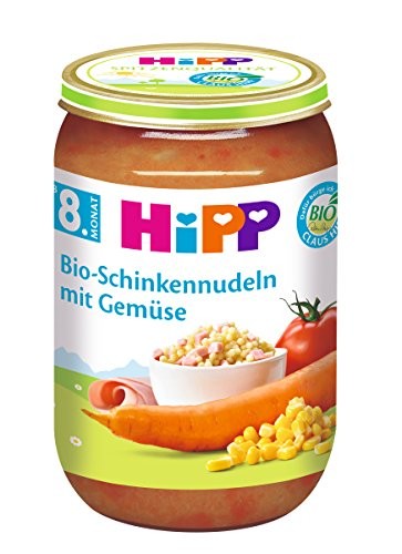 Hipp Bio Šunka Cestoviny Paradajka Mrkva 6m 190g