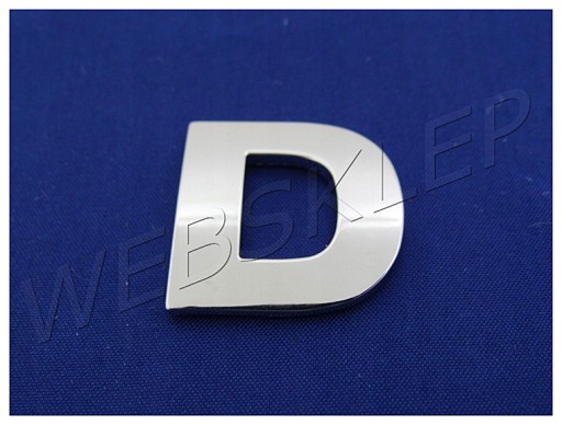 ZNAK PÍSMENO CHROMOVANÉ PÍSMENO D D VEĽKÉ 5,6CM D8I31