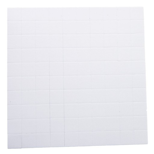 Samolepiace 3D penové kocky, biele, 81 ks, 1 cm, hrúbka kocky 1 mm