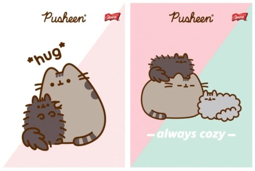 Zápisník A5 32 listov 3-riadkový farebný PUSHEEN Cat 1 ks Unipap