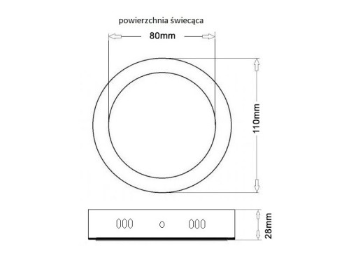 Okrúhly prisadený LED panel Gerrit 6W 230V 3000K