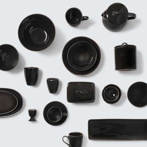 Nordic Black Espresso Hrnček vyrobený z kameniny ako darček