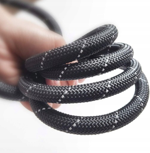 VODÍTKO PRE PSA REFLEXNÉ VÝCVIKOVÉ LANO S RÚČKOU HRUBÝ Zips TRESURA 3M