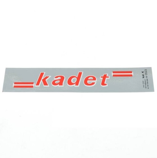 Nálepka Romet Cadet, chrómová, červená a biela