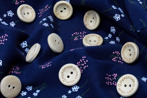 EKO drevené gombíky 50 kusov, ručne vyrábané, veľké, 20 mm
