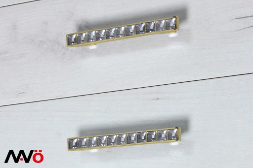 ZLATÁ ÚCHYTKA NA NÁBYTOK S CRYSTAL GLAMOUR ZÁSUVKA ÚCHYTKA 96MM