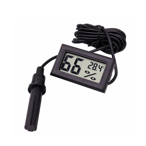 TEPLOMER, ELEKTRONICKÝ DIGITÁLNY LCD HYGROMETER SO SONDOU