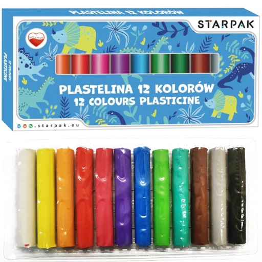 OKRUHÁ PLASTIKA 12 INTENZÍVNYCH ŠKOLSKÝCH FARIEB