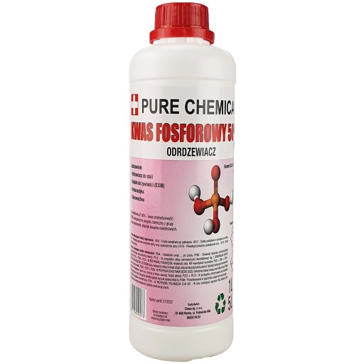 ODSTRAŇOVANIE HRDZE 50% KYSELINA FOSFOROVÁ ANTIKORÓZIA 1l