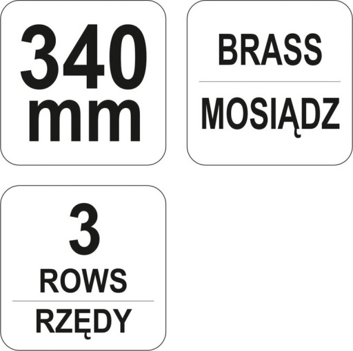 Drôtená kefa, mosadzný drôt, 3 rady